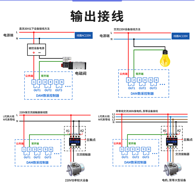 LoRa1212A-MT LoRa無線測控模塊輸出接線 LoRa1212A-MT LoRa無線測控模塊輸出接線