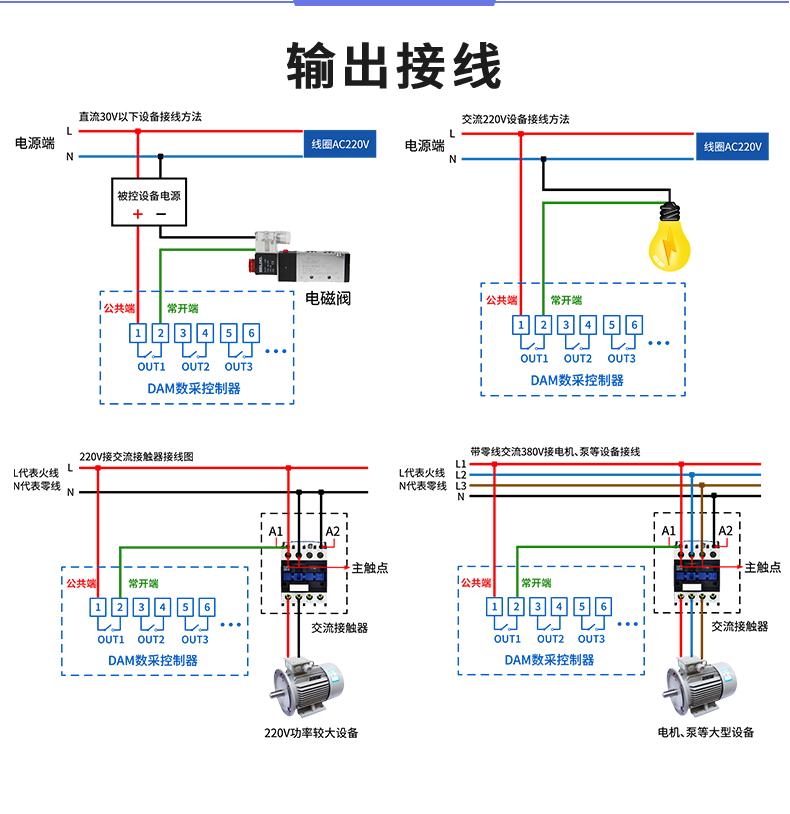LoRa1200D-MT LoRa無線測控模塊輸出接線 LoRa1200D-MT LoRa無線測控模塊輸出接線