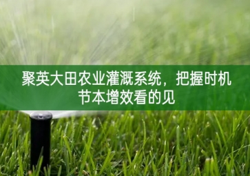 「智慧農(nóng)業(yè)」聚英大田農(nóng)業(yè)灌溉系統(tǒng)，把握時(shí)機(jī)節(jié)本增效看的見